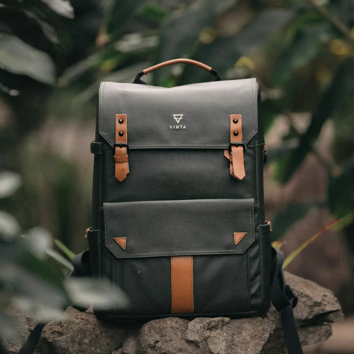 Leather Laptop Backpack